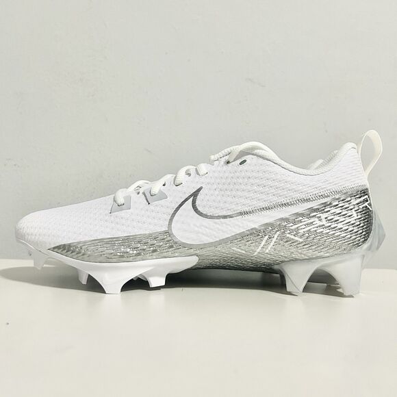 Nike Vapor Edge Speed 360 2 “White Metallic Silver” Men’s Size 9 Football Cleats - Picture 4 of 8